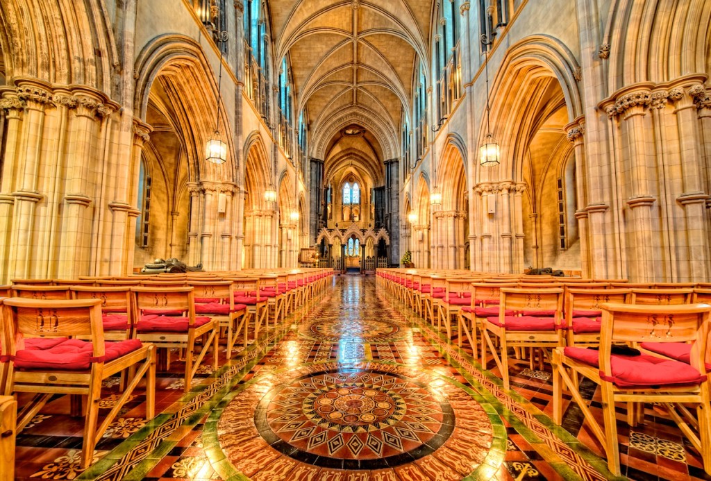 The stunning, Gothic arched interior of Christ Church Cathedral