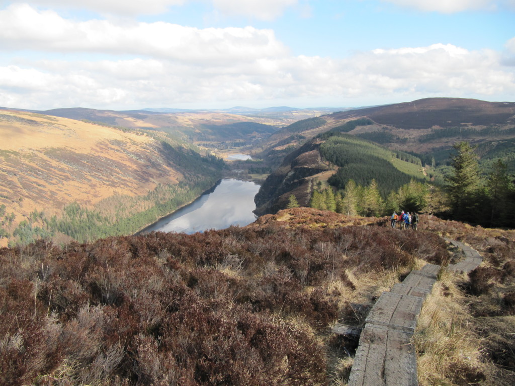 Glendalough Valley and upper lake in the Wicklow Mountains National Park