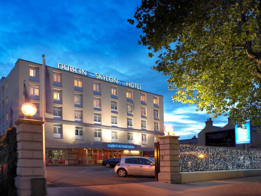 Car parking and exterior of Dublin's Best Western Skylon Hotel