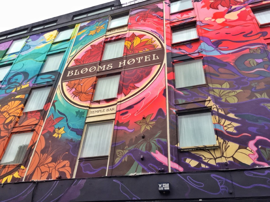 The Blooms Hotel's distinctive, arty exterior