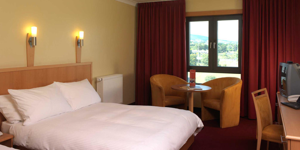 A large double room with window view in Clayton Hotel, Leopardstown