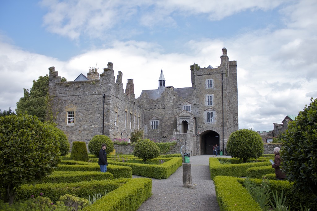Drimnagh Castle's exterior and sculpted gardens