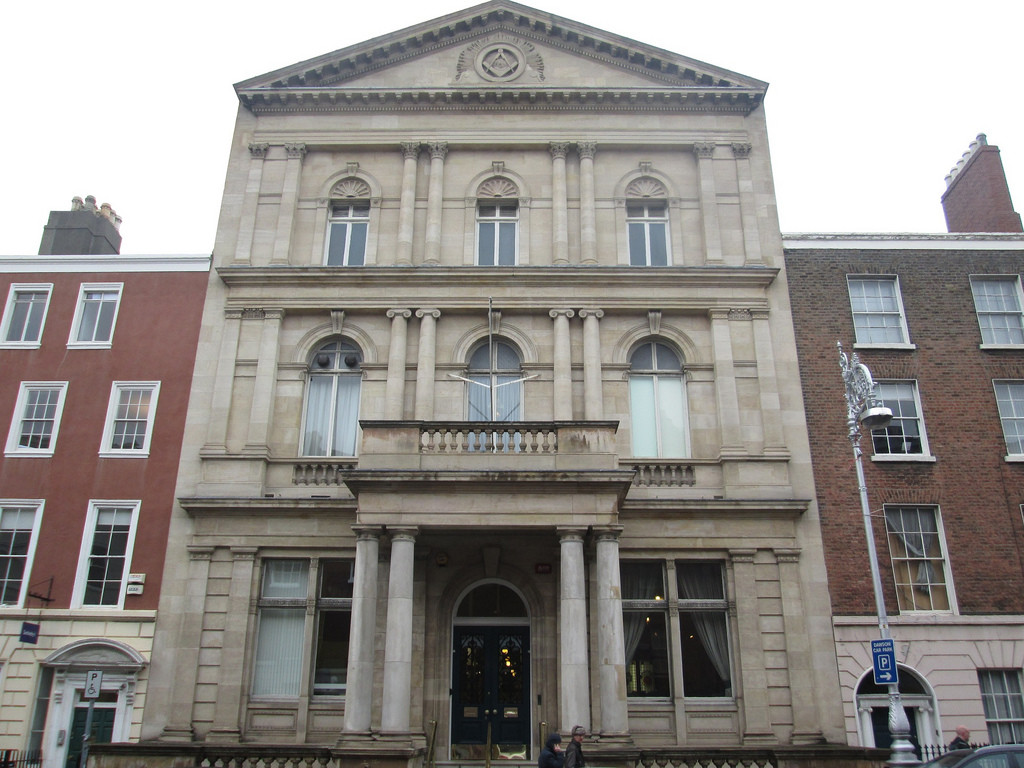 The exterior of Dublin's Freemasons' Hall