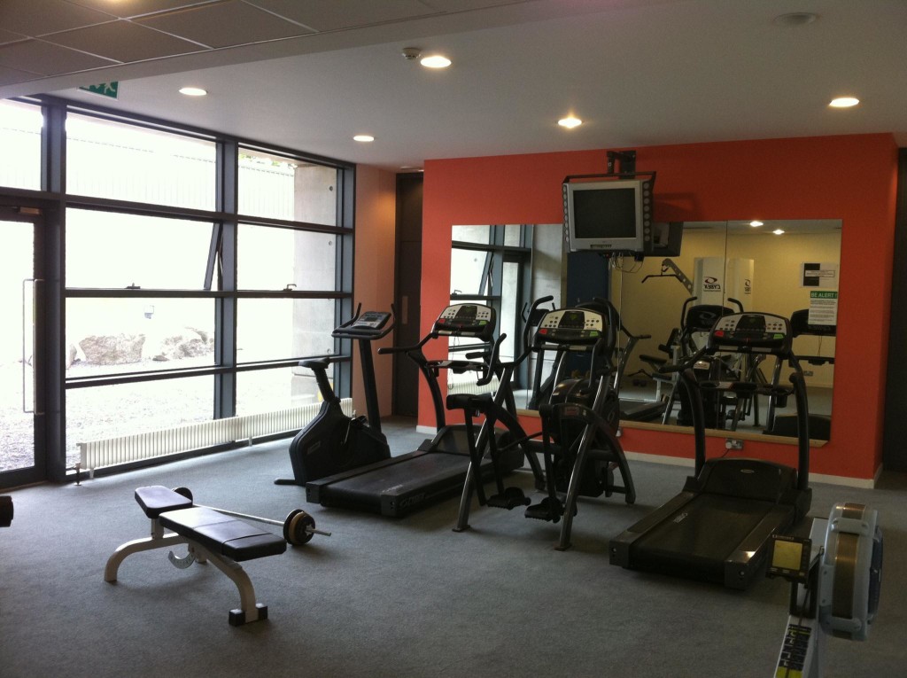 The fully-equipped gym of IMI Residence, Dublin