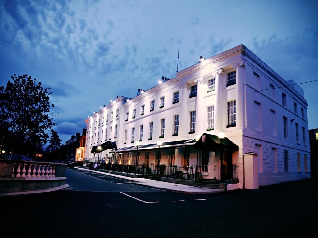 The Georgian exterior of Hampton Hotel, Dublin