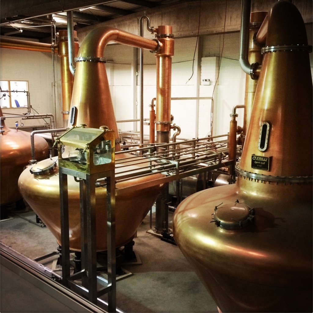 Teeling Distillery's copper whiskey stills