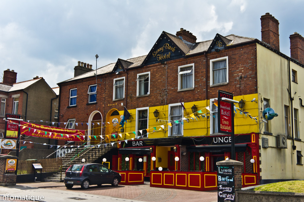 The exterior of The Sunnybank Hotel and pub, Dublin