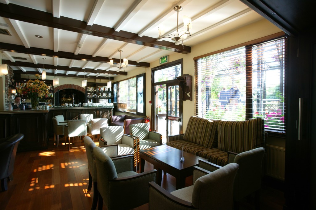 The comfortable downstairs bar and lounge in Beaufield Mews
