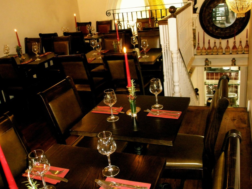 The spacious mezzanine floor dining area of Millstone Restaurant, Dublin