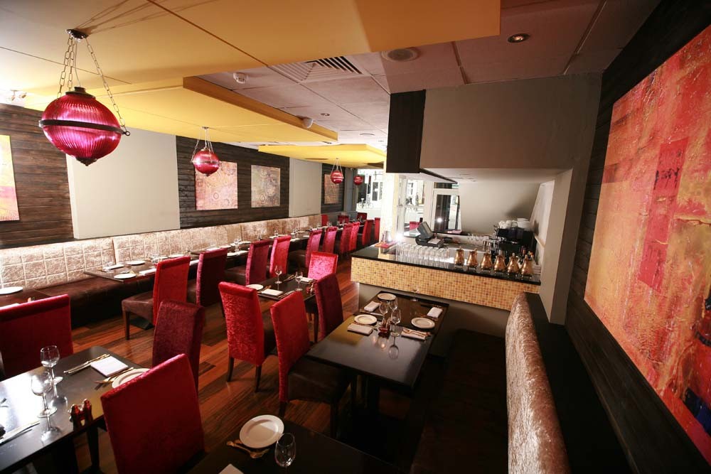 Punjabi by Nature Indian Restaurant's classy interior and pink seating