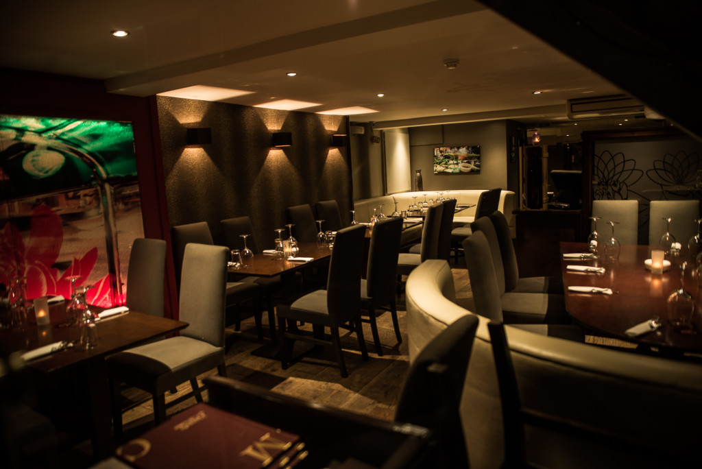 The classy, debonair dining area and tables in Red Torch Ginger