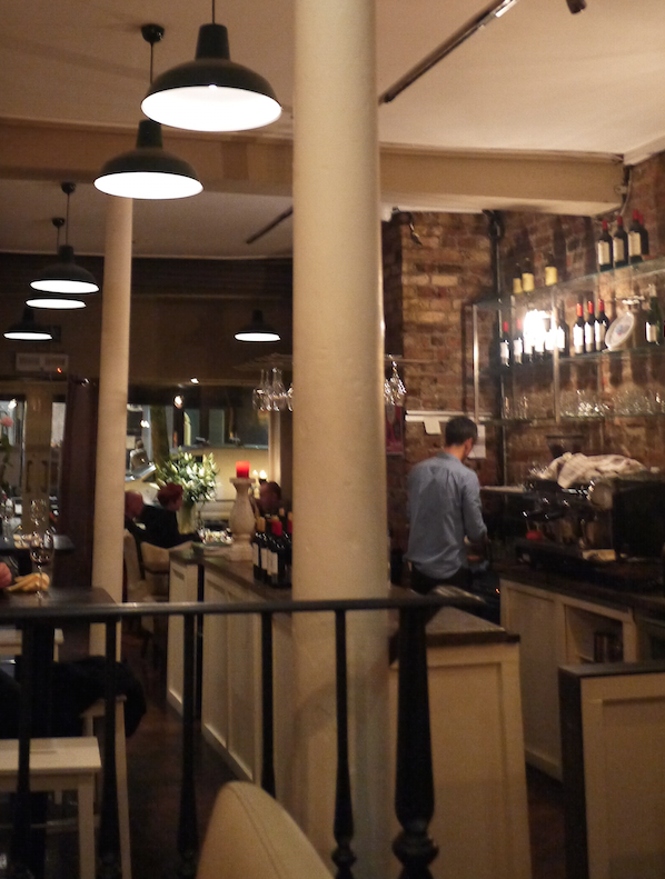 The snazzy bar and dining area of The Larder, Dublin