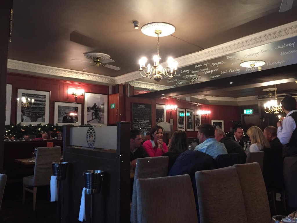 The buzzing, comfy dining area of Toscana Restaurant, Dublin
